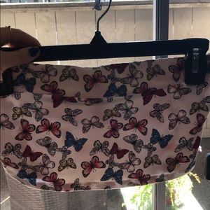 forever 21 cropped butterfly tube top